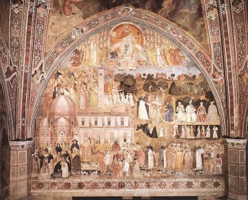  el Lienzo - La Iglesia militante y triunfante 1365 pintor del Quattrocento Andrea da Firenze